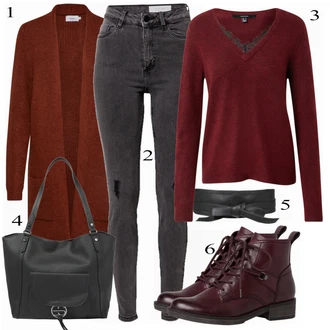 Skinny Outfit s Černá Dlouhý Zimní Kabát/Dlouhá tylová sukně/Dlouhé Šaty/Kožená bunda/Zvonové Džíny Noisy may "Cool Winter Outfit"