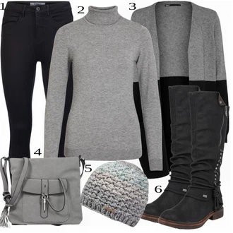 outfit mit Črna Škorenj Rieker "1"