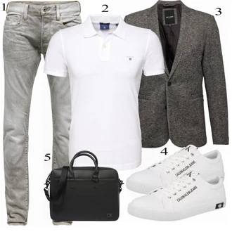 outfit mit Siva/Črna Obleka "Kul oblačila"