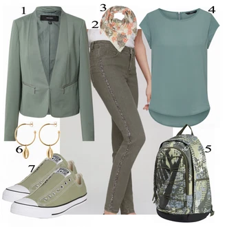 Outfit s Tyrkysový/Zelená Halenka a Tunika Tunika Only "Cool pro volný čas"