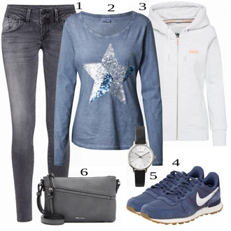 Outfit s Mikina s kapucí Superdry "Cool pro volný čas"