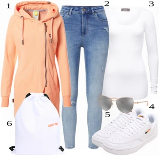 Outfit s Šedá michael kors "Cool pro volný čas"