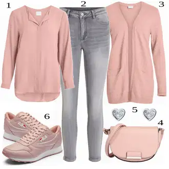 so sponou Outfit s Růžová Blůza s knoflíčkem/Slip-on Halenka/Halenkový Top/Kožená bunda/Halenka se Stojatým Límcem/Halenkové Body/Hedvábná Halenka/Halenka s Dlouhým Rukávem/Tunikové Tričko/Jednobarevná Halenka/Dlouhá Halenka Vila "Cool outfity na volný čas"