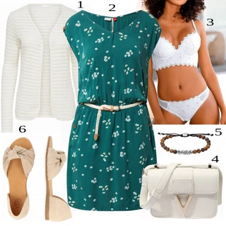 Mom Křest Outfit s Krémová/Bílá Móda Pro Plnoštíhlou Pletenina veľkej veľkosti Only "Cool outfity na volný čas"Look: Layered, Mom, Kancelář, Chytrý příležitostný, Univerzitní, Bar, Křest, Koncert, Biřmování, Chatky, Škola
