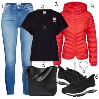 Outfit s Modrá Teniska Nike Sportswear "Pěkný Outfit"