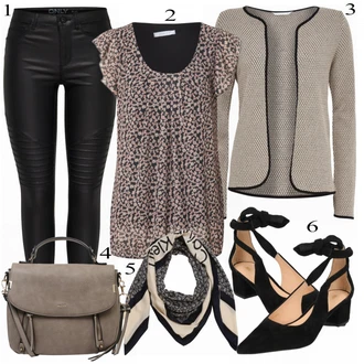 Outfity pro práci Plnější Postavou Léto s Béžová/Khaki Pletenina veľkej veľkosti Only "DESIGUAL KABELKA"