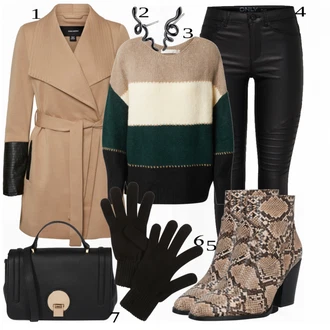 Outfit s Hnědá/Tmavě zelená/Vícebarevný/Béžová Svetr Carmen/Kašmírový Svetr/Pletený Svetr/Mohair Pullover/Svetr Niki/Oversize Svetr/Jednoduchý Svetr/Zimní Svetr/Vlněný Svetr/Vintage svetr guido maria kretschmer women "Datum Outfit"