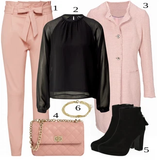 outfit mit Bež VERO MODA "Oblačila za zmenek"