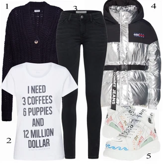 Outfit s Šedá Teniska Buffalo "EINSTEIN NEWTON Shirt"