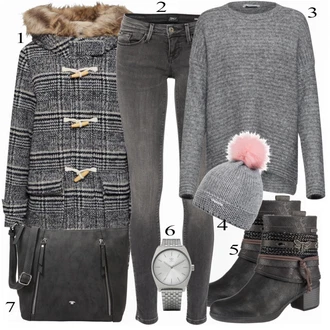 Outfit s Modrá Bota Dockers by Gerli "ESPRIT Kabát"