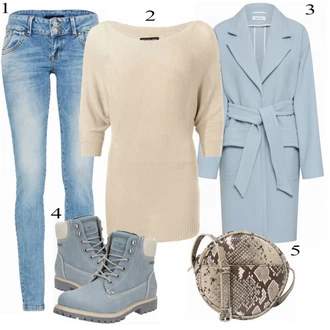 Outfity na zimu s Pletený Oděv Heine "Edited Kabát"