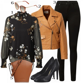 outfit mit Rjava Usnjena Jakna "Idealno za pomlad"