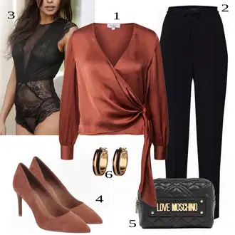 Outfit sa Crvena Bluza Leger by Lena Gercke "Elegantni proljetni Outfits"