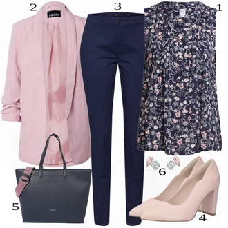Outfit s Šedá Bota Caprice "Oblečení do kanceláře"