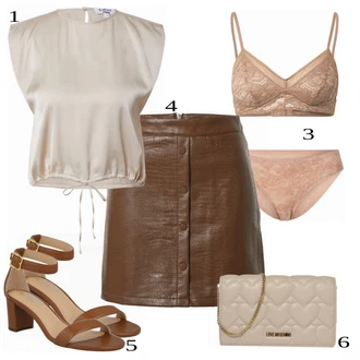 outfit mit Bež/Siva Torba za čez ramo Love Moschino "Tvoj cool outfit"