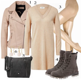 Outfit s Šaty JdY "Elegantní podzimní outfit"