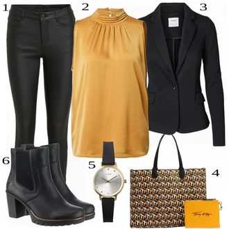 outfit mit Črna Škorenj Rieker "1"