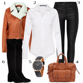 Outfit s Halenka & Tunika/Dlouhý Zimní Kabát/Tělo/Dlouhé Kardigany/Zvonová Kalhoty/Dlouhá tylová sukně VERO MODA "Elegantní Vzhled"