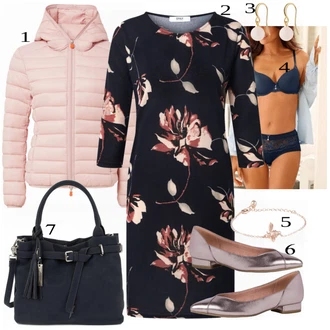 Outfit s Modrá/Tmavě modrá Podprsenka s kosticemi/Zmenšující Podprsenek/Sada kalhotek podprsenky/Set spodního prádla/Sada spodního prádla/Sada Kalhotek s Drátěnou Podprsenkou/Podprsenka Balconette Lascana "Elegantní Vzhled"