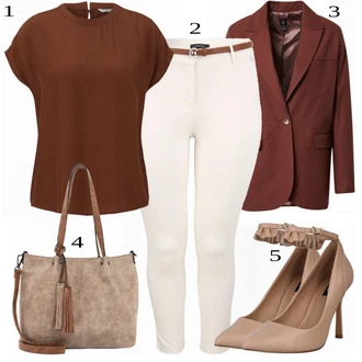 outfit mit Bela/Roza/Bež/Modra Comma "1"