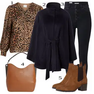 Outfit sa Crvena Bluza Vila "Jesenski outfit za svaki dan"