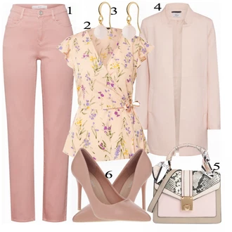 Outfit s Béžová Kalhoty Brax "Elegantní styl"