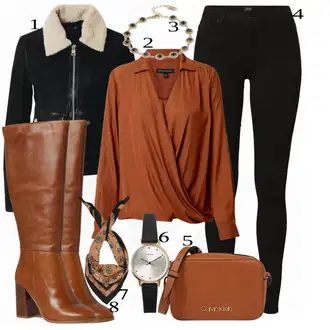 Glamourové Outfit s Černá/Bílá/Tmavě zelená Bunda z Jehněčí Kůže/Motorkářské Bund/Kožené Bund Kožená vintage bunda/Kožená Bomber Bund/Neobvyklá bunda/Bunda s Bočním Zipem/Kožené Bund/Motorkářská bunda/Bunda z Umělé Kůže Maze "Elegantní Business Outfit"Look: Preppy, Šik, Rock 'n' Roll, Trendový, 20 léta, Glamourové, Egirl, Pracovní oděvy, Sportovní