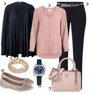 so sponou Outfit s Růžová Blůza s knoflíčkem/Slip-on Halenka/Halenkový Top/Kožená bunda/Halenka se Stojatým Límcem/Halenkové Body/Hedvábná Halenka/Halenka s Dlouhým Rukávem/Tunikové Tričko/Jednobarevná Halenka/Dlouhá Halenka Vila "Módní letní vzhled"