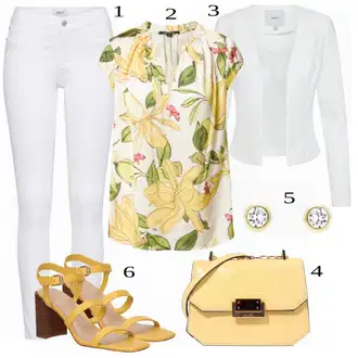 Moderní Outfit s Bílá/Hnědá/Černá Džín s Širokou Nohavicí/Dámské Džíny s Délkou 7/8/Zvonové Džíny/Zkrácené Džíny/Formální Košile/Džíny Culottes/Plisované Džíny Only "Elegantní business outfit"Look: Styl, Cool, Francouzské, Italský, Námořní, Moderní, Mom, Krásný, Španělské, Western, Old Money, 70tá léta