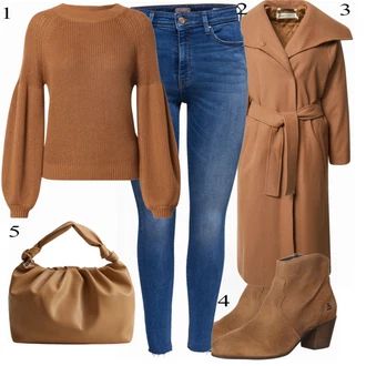 Outfit sa Smeđa/Crvena Čizmica Bullboxer "Elegantan Outfit za jesen"