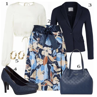 Outfit sa Plava Salonka & Visoki Pet Tamaris "Elegantan Outfit za jesen"