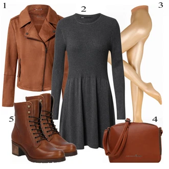 Outfit s Šněrovací Kotníková Bota Bullboxer "Elegantní Podzimní Outfit"