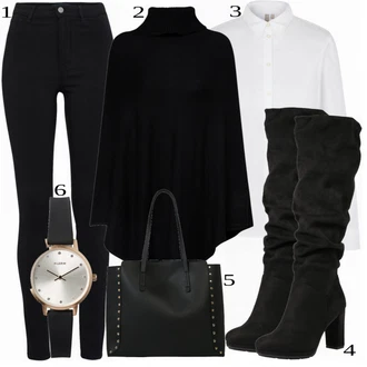 outfit mit Črna Women's Boleros and Ponchos Vila "Elegantna jesenska oblačila"