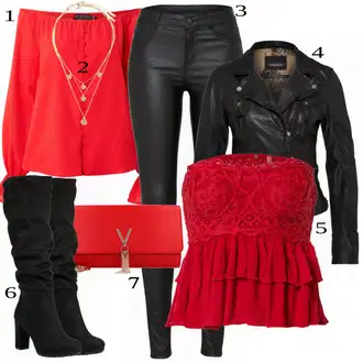 Outfit sa Crvena Bluza in the style "Tvoj otmjeni outfit"