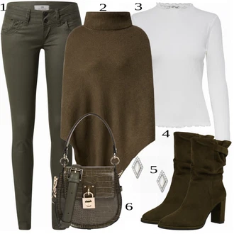 outfit mit Rdeča/Črna Women's Boleros and Ponchos Only "1"