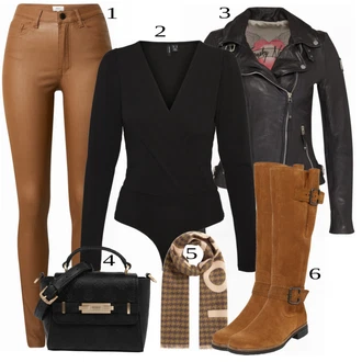 Outfit s Hnědá Kozačka Gabor "Módní vzhled na podzim"