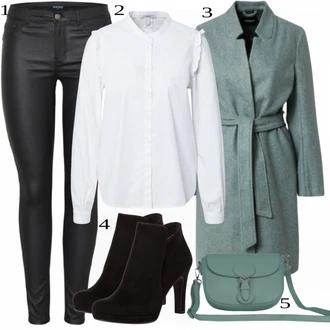 Outfity pro práci s Černá/Bílá Kožená Kalhoty/Skinny Kalhoty/Kalhoty z Umělé Kůže/Tregíny/Kožený legíny/Legíny Kožený Vzhled Pieces "Elegantní vzhled"