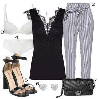 Outfit sa Plava Salonka & Visoki Pet Public Desire "Elegantan ljetni Outfit"