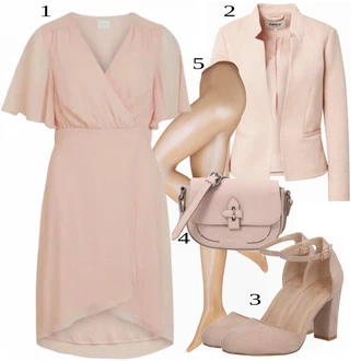 outfit mit Roza/Bež/Modra/Siva Obleka Vila "Tvoj cool outfit"