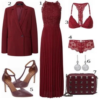 outfit mit Rdeča Obleka About You "Tvoj cool outfit"