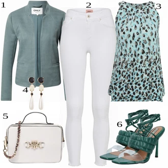 outfit mit Turkizna Čevlj Sandali river island "Tvoj udobni outfit"
