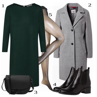 outfit mit Modra Obleka About You "Elegantna zimska oblačila"