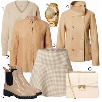 Outfit sa Bež Čizmica LEMON JELLY "Elegantan Zimski Outfit"