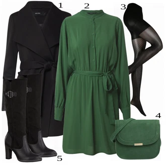 outfit mit Črna Škorenj S.Oliver "Elegantna zimska oblačila"