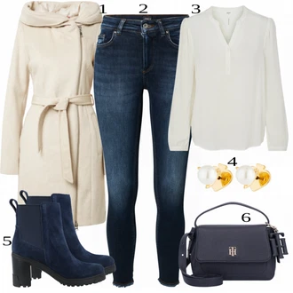 outfit mit Črna Škorenj Tommy Hilfiger "1"