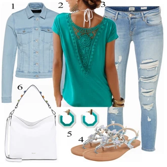 Outfit s Sandály Buffalo "Jarní Outfit s barevnými prvky"