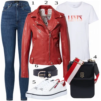 Outfit sa Bijela Tenisica Tom Tailor "Boja Frühlings Outfit"