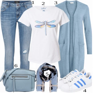 outfit mit Turkizna Kavbojke VERO MODA "Tvoj cool outfit"