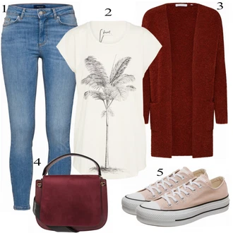 Outfit s Šedá Teniska Converse "Módní"