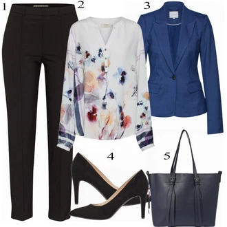 Outfit s Černá/Růžová/Vínová/Bílá Drykorn "Módní"